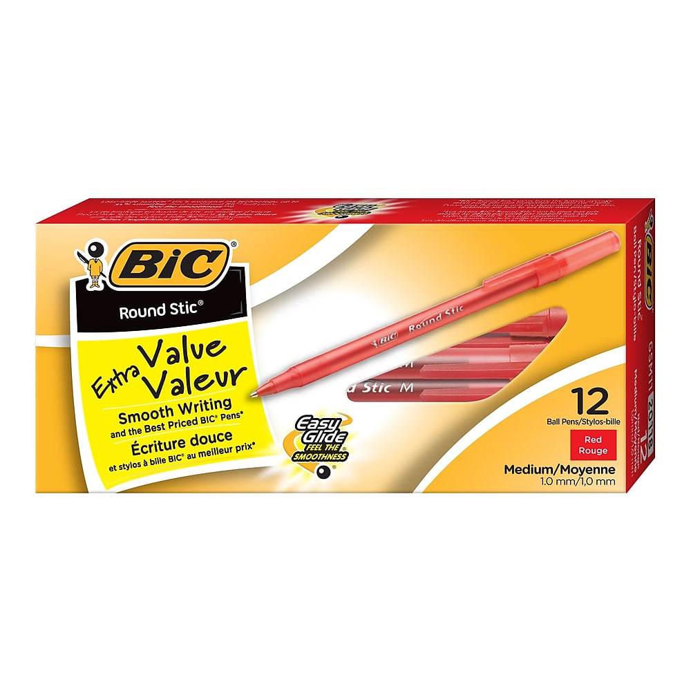 BIC Pen (medium) (Red, 12 Pack)